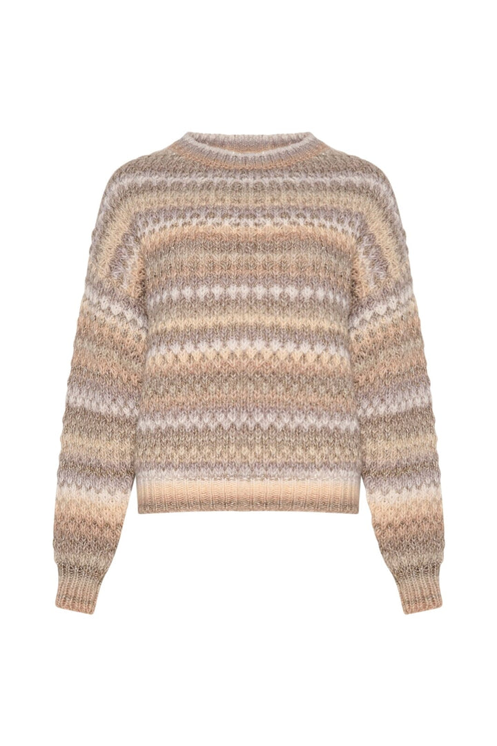 Forudbestilling - Noella - Gio Sweater - Sand Mix Lurex (Februar) Strikbluser 