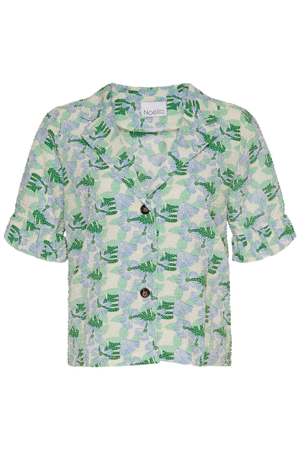 Forudbestilling - Noella - Magda Shirt Blouse - White/green flower (Februar) Bluser 