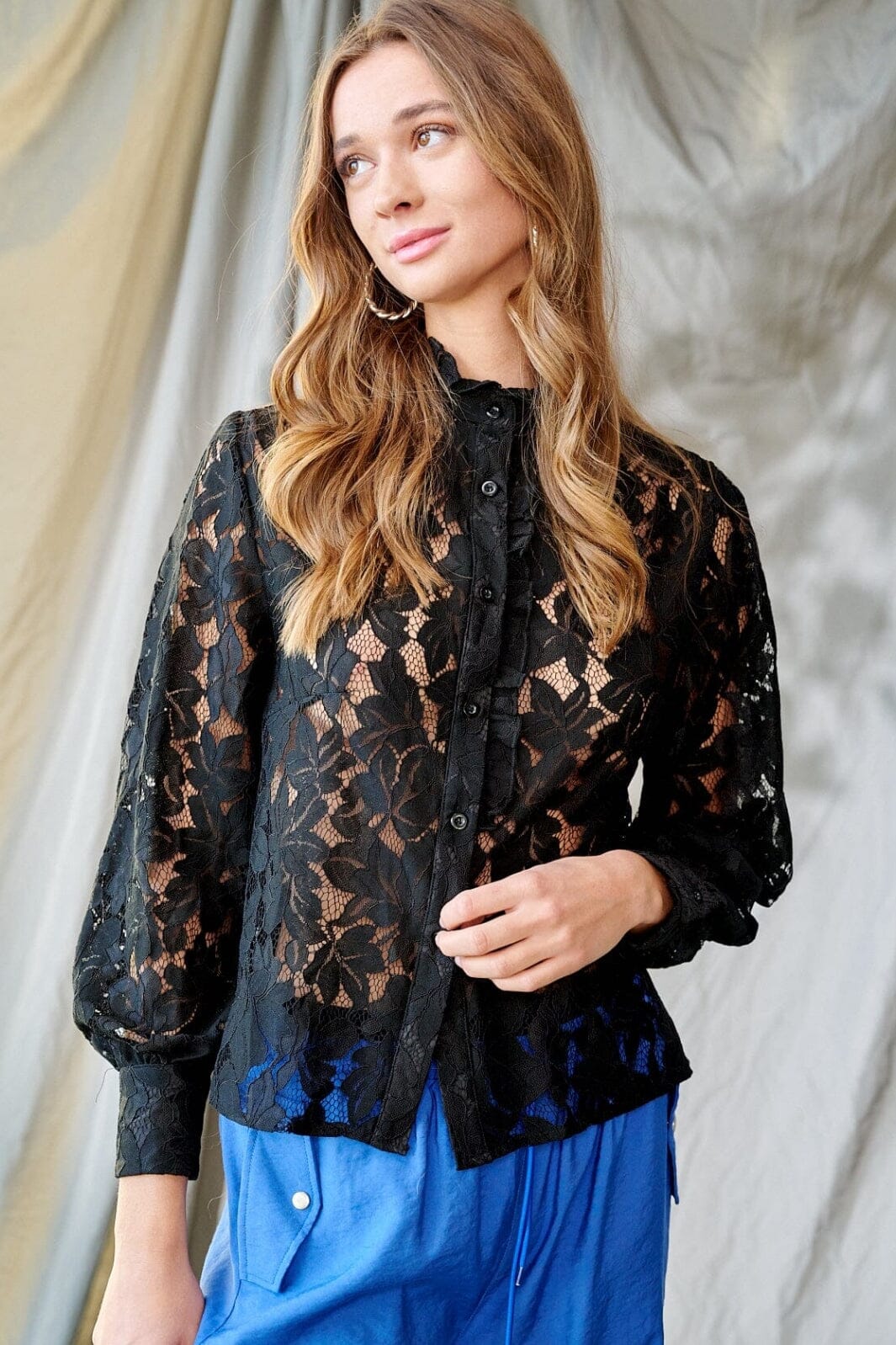 Forudbestilling - Noella - Pixi Shirt Lace - Black - (Marts/April) Skjorter 