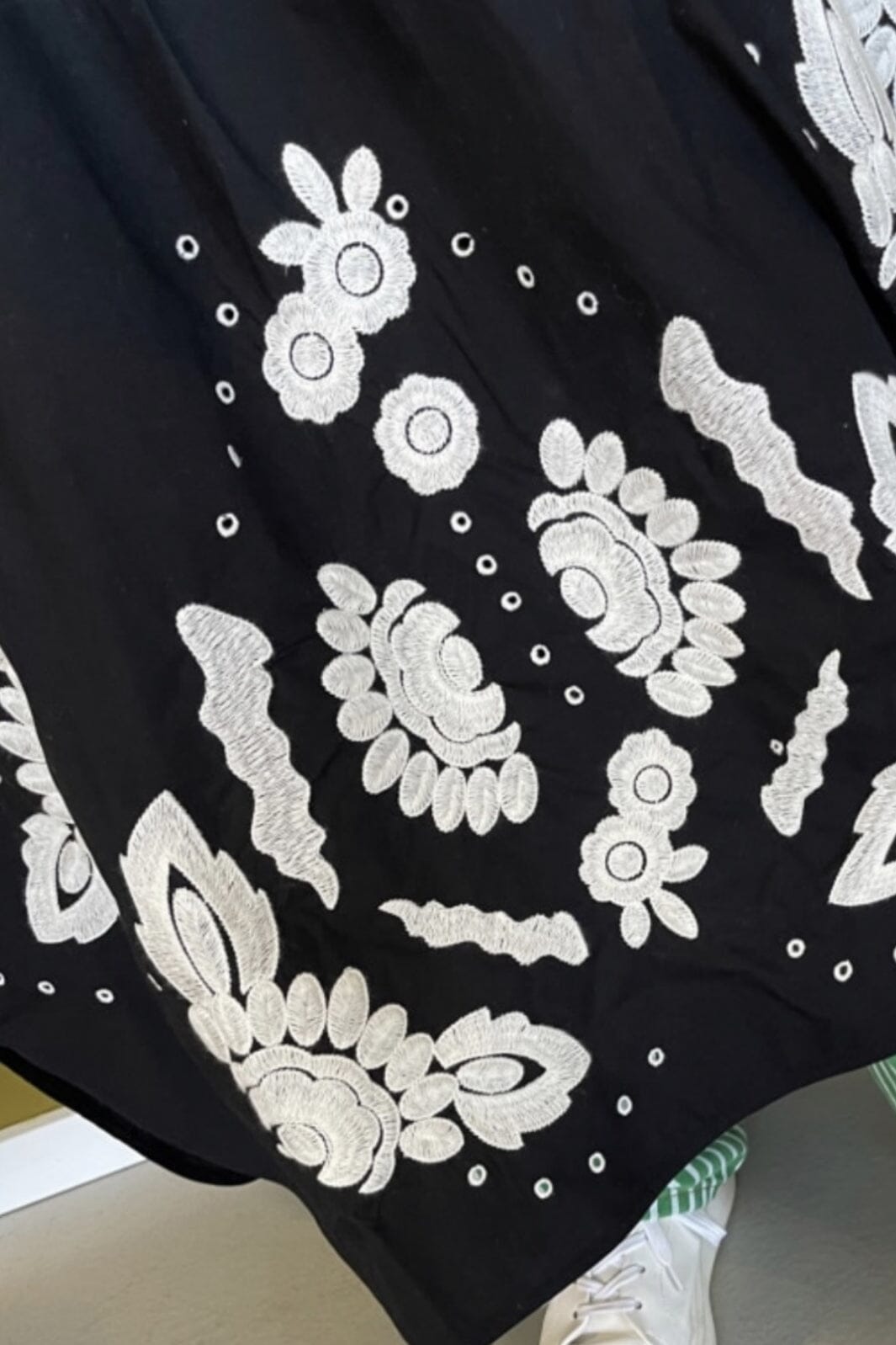 Forudbestilling - Sissel Edelbo - Rikke Organic Cotton Shirt Dress - Black W. White Swan - (April/Maj) Kjoler 