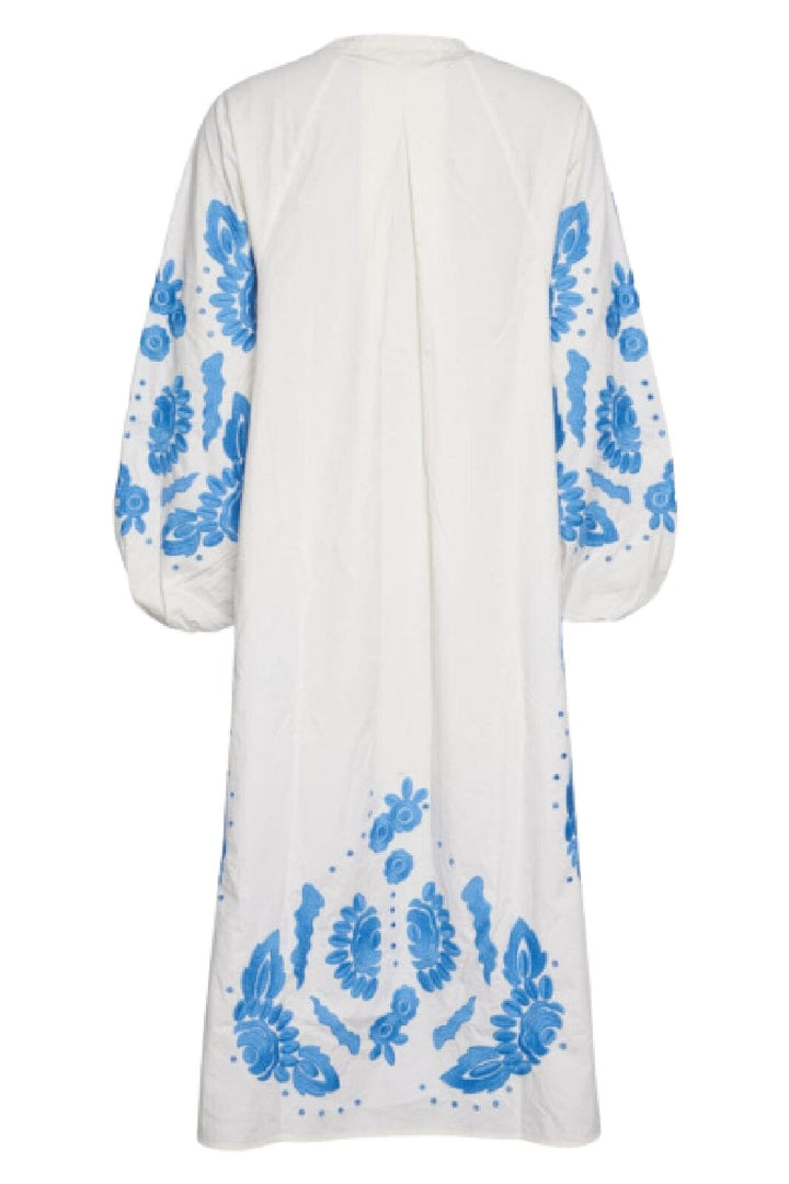 Forudbestilling - Sissel Edelbo - Rikke Organic Cotton Shirt Dress - Cream W. Marina - (Maj/Juni) Kjoler 
