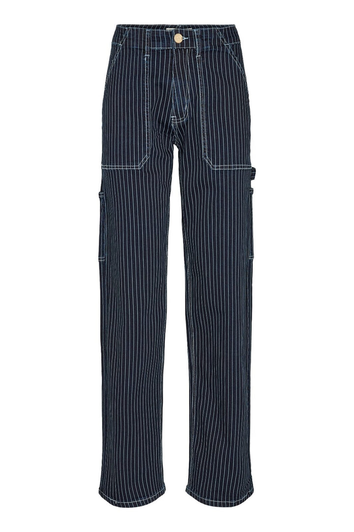 Forudbestilling - Sofie Schnoor - S231348 Trousers - Dark Blue striped - (Maj) Bukser 