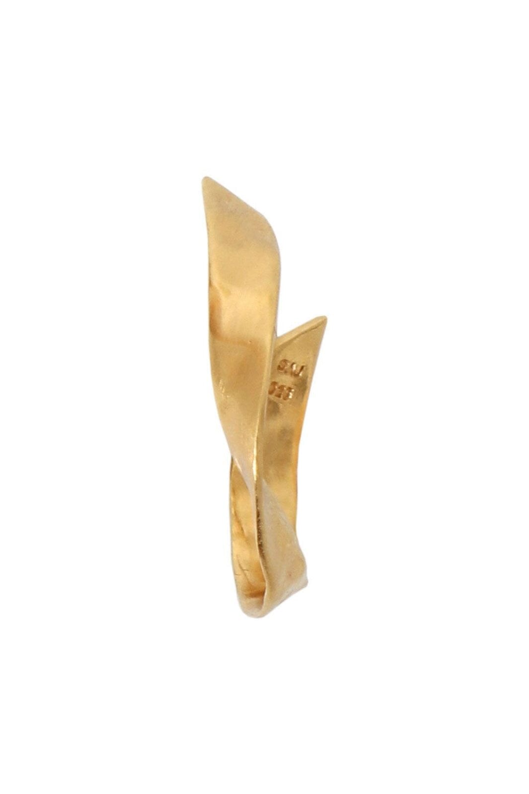 Forudbestilling - Stine A - Twisted Hammered Creol Earring - Left Gold - 1179-02-L Øreringe 