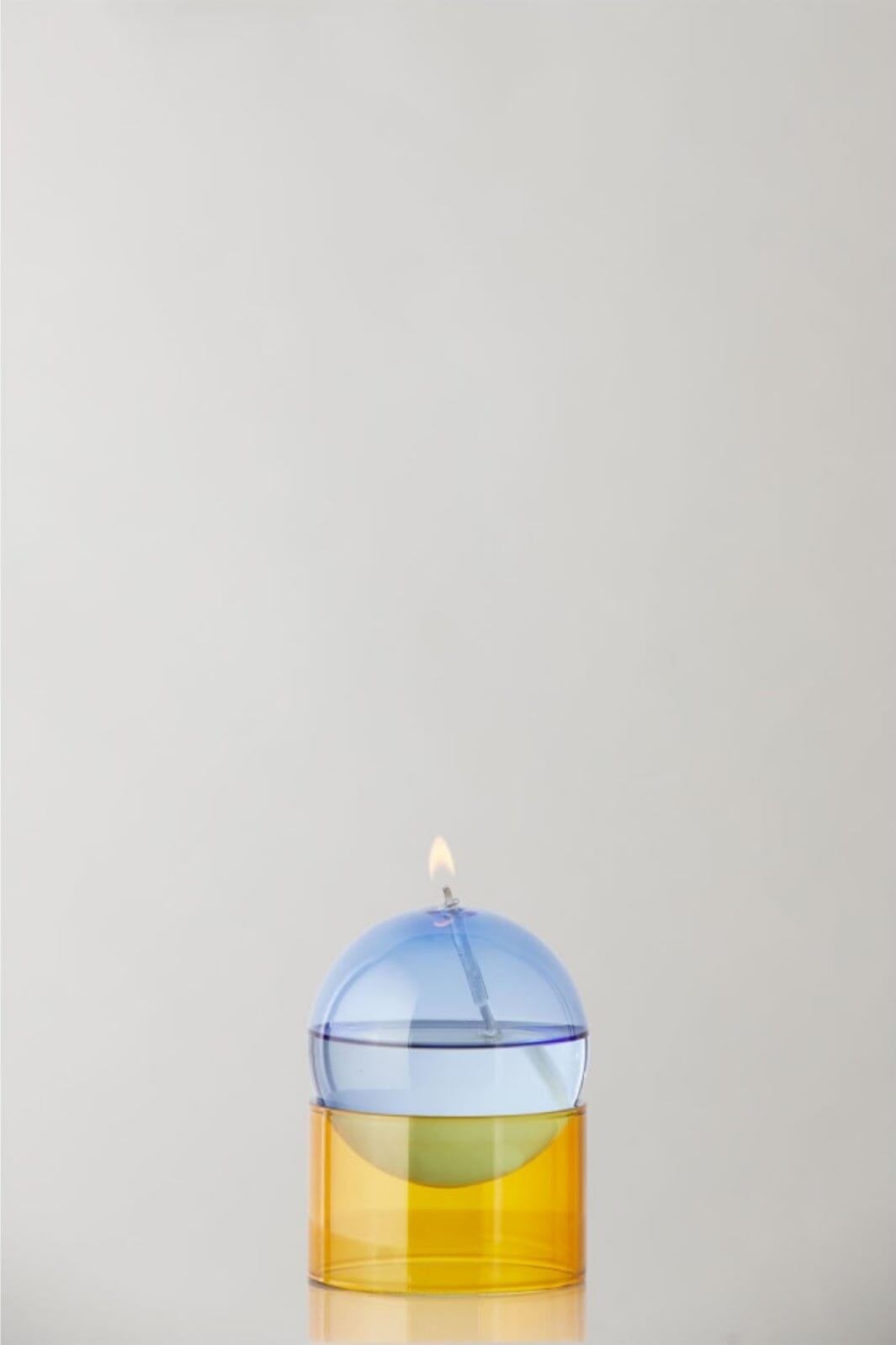 Forudbestilling - Studio About - Standing Oil Bubble, Low Tube, Blue, 80550B - (Februar/Marts) Lysestager 