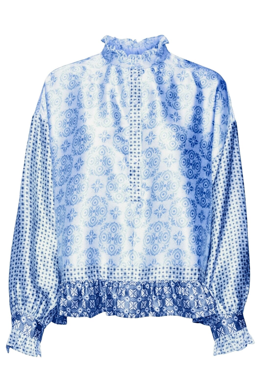 Forudbestilling - Vero Moda - Vmlevi Poly L/S Midi Top - 4485740 Birch Mazarin Palma Bluser 