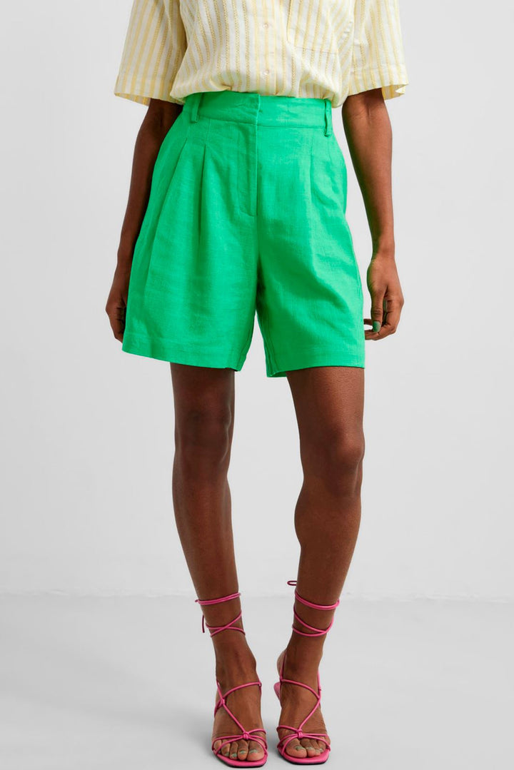 Forudbestilling - Y.A.S - YasIsma Hw Shorts - Irish Green (Marts) Shorts 