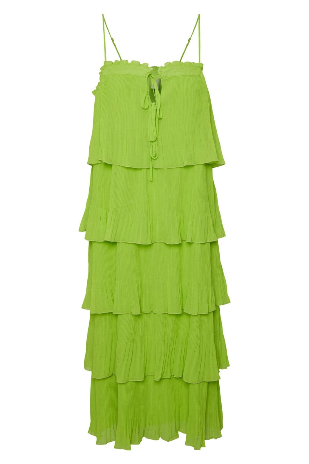 Forudbestilling - Y.A.S - Yaspimo Strap Midi Dress S. Show - Lime Green - (Marts) Kjoler 