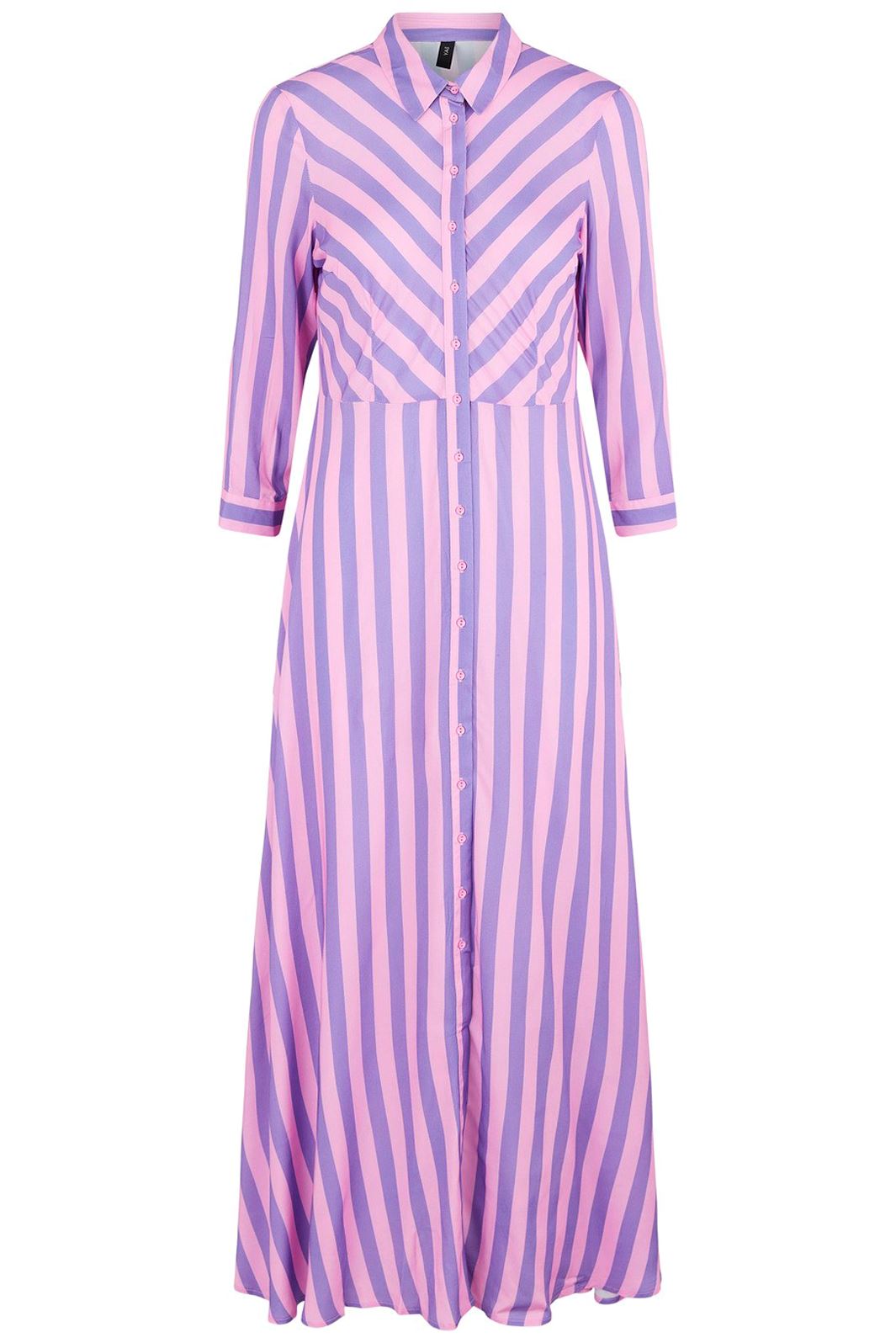 Y.A.S - YasSavanna Long Shirt Dress - Orchid W. Stripes