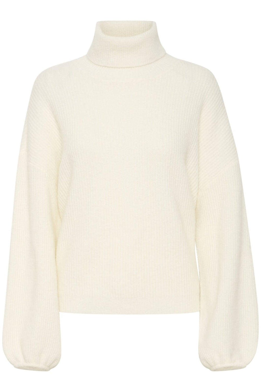 Gestuz - AlphaGZ ls rollneck - Ivory Strikbluser 