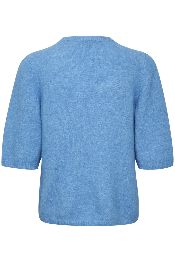 Gestuz - AlphaGZ tee - Malibu Blue Melange Strikbluser 