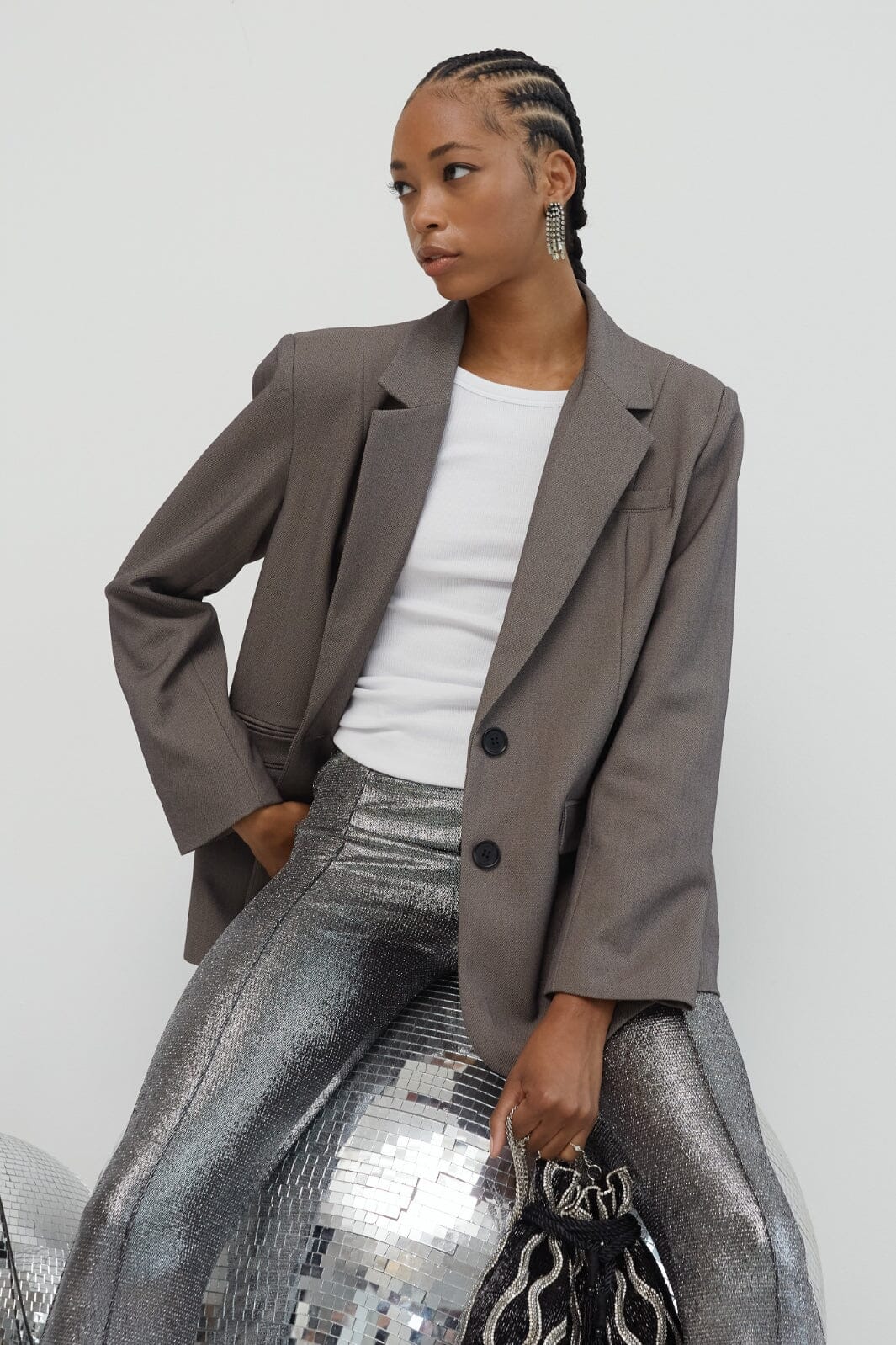 Gestuz - AncieGZ blazer - Grey structure Blazere 