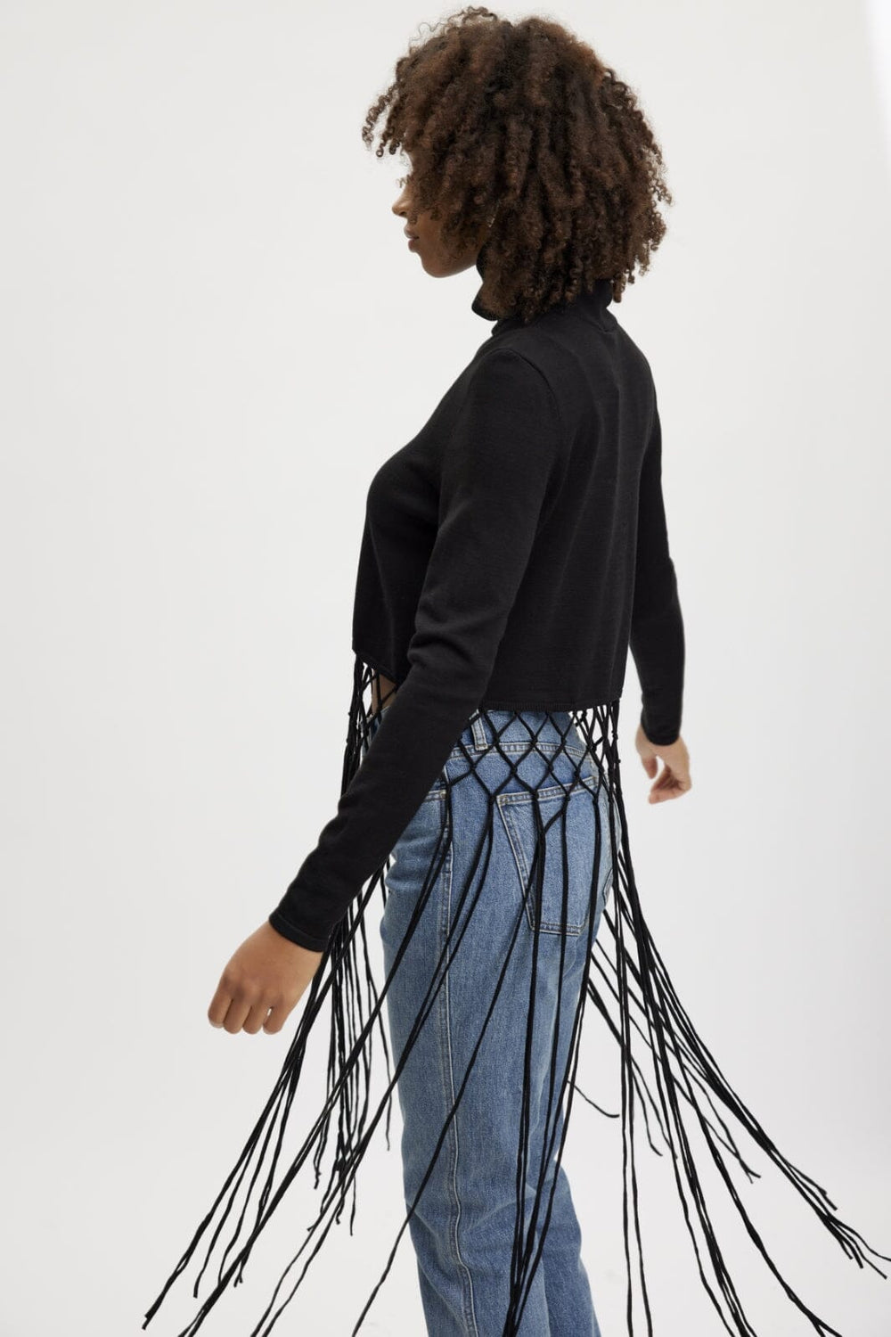 Gestuz - AyaGZ frill pullover - Black Bluser 