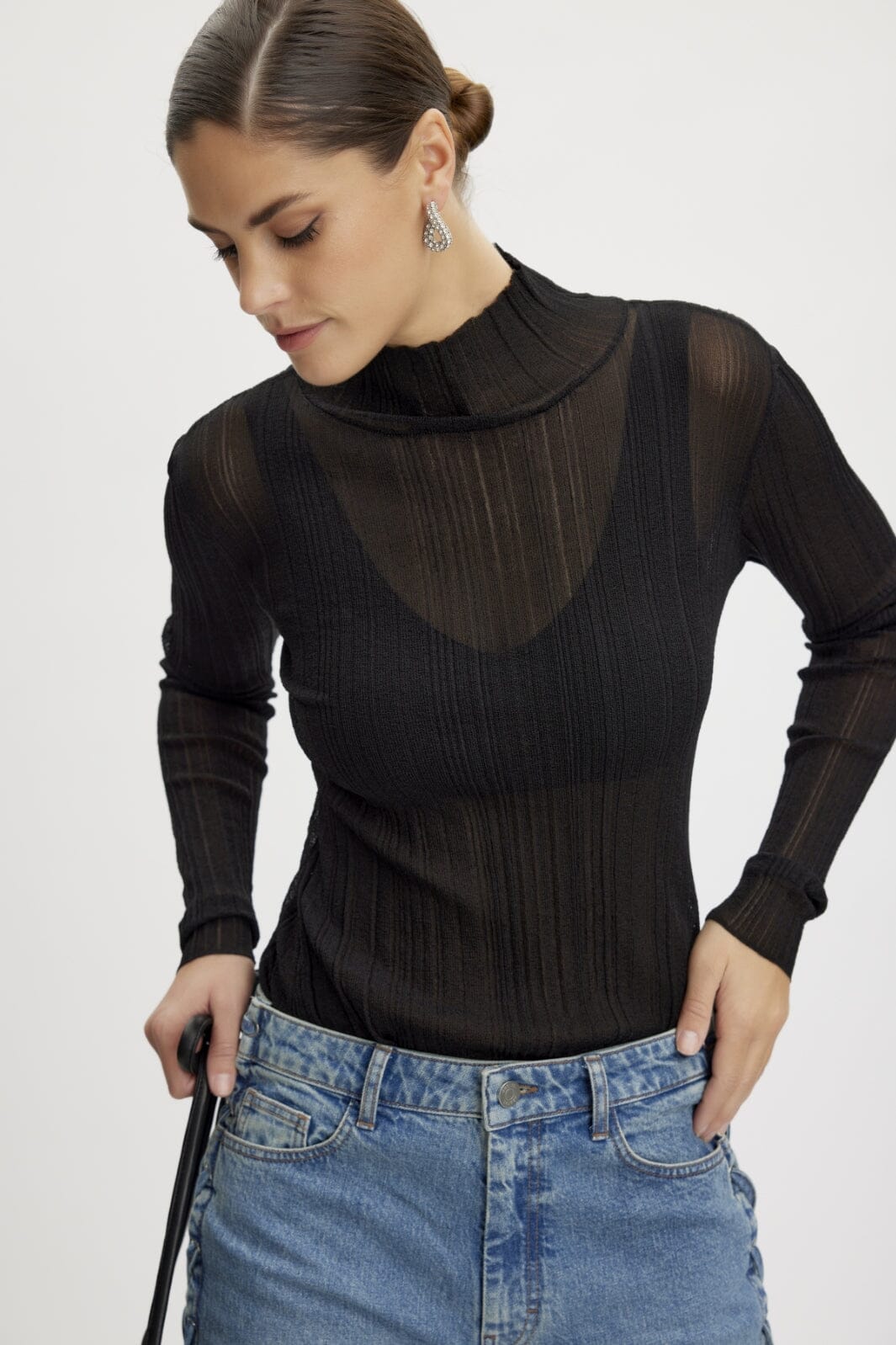 Gestuz - CalizGZ turtleneck - Black Bluser 