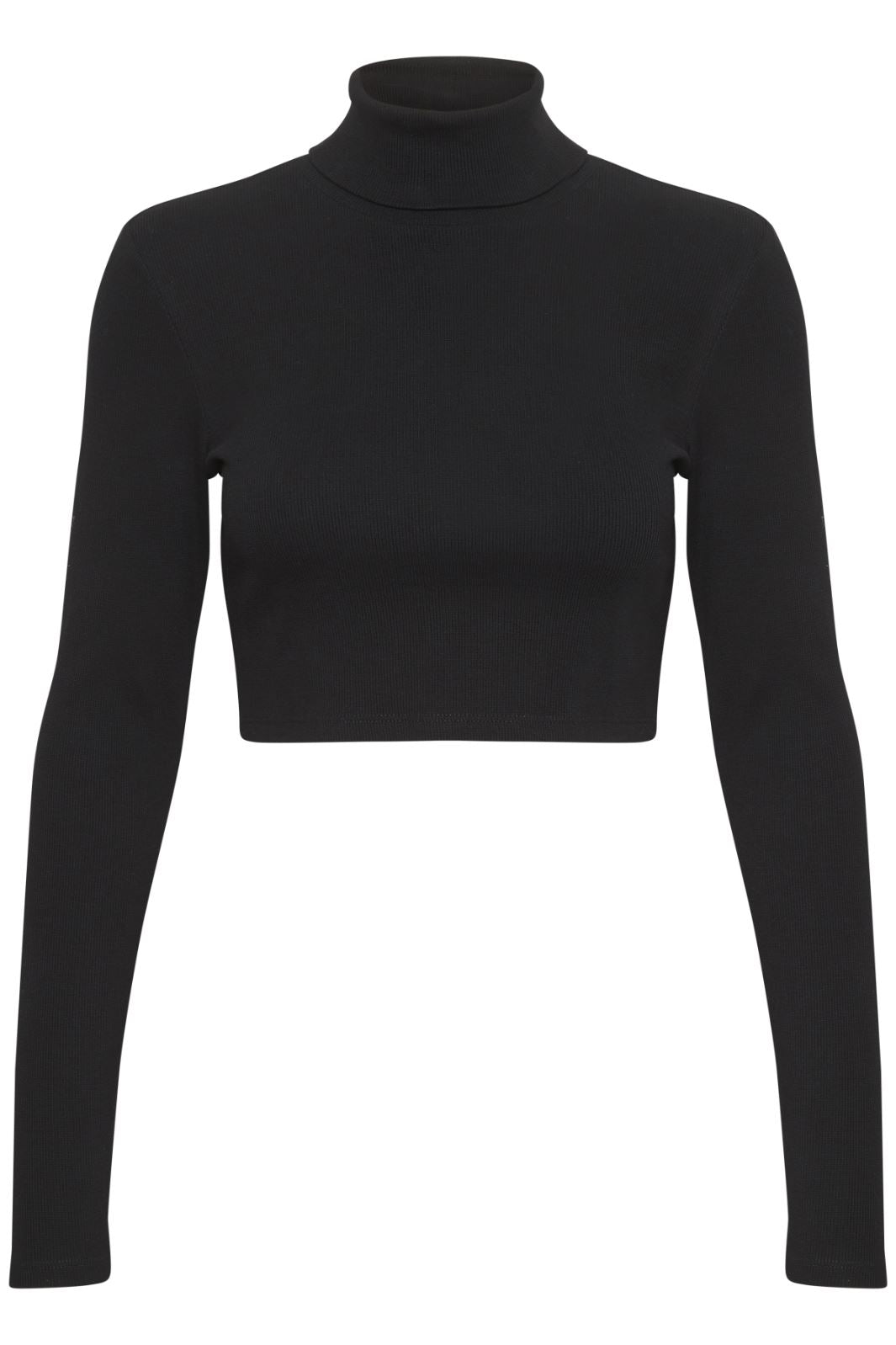 Gestuz - DrewGZ ls cropped rollneck - Black Bluser 