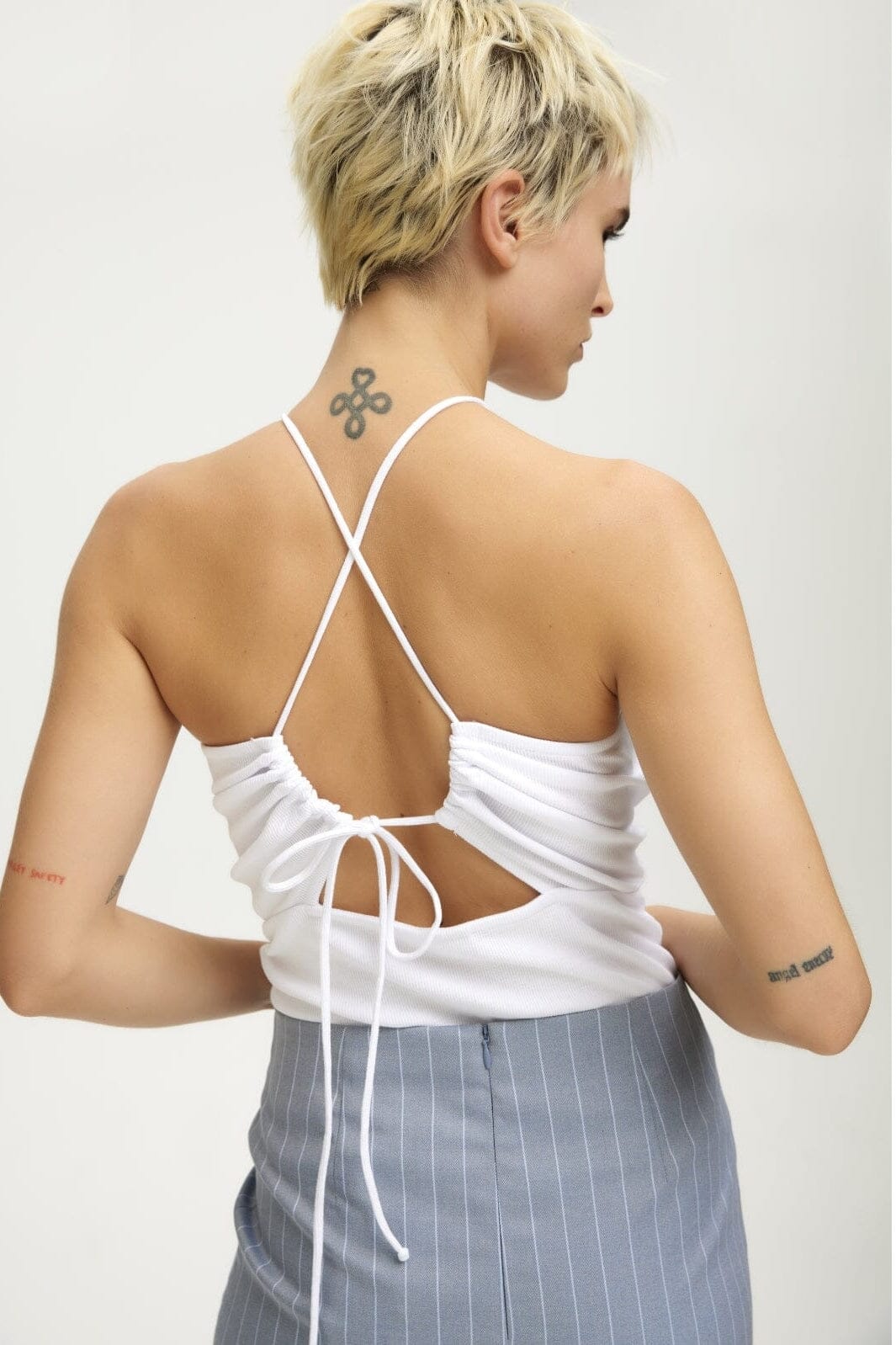 Gestuz - DrewGZ tie top - Bright White Toppe 