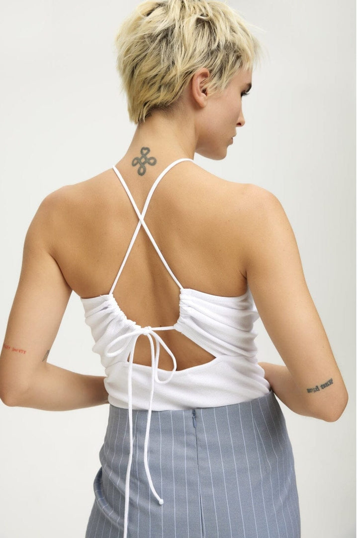 Gestuz - DrewGZ tie top - Bright White Toppe 