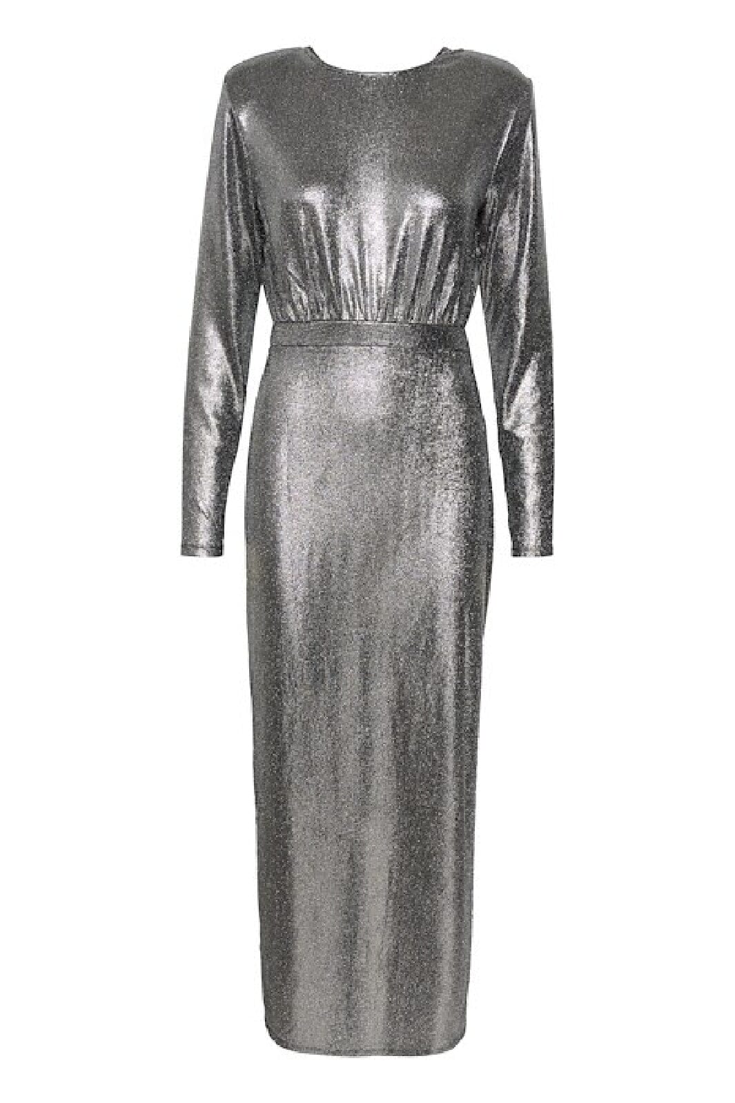 Gestuz - EiraGZ long dress - Silver structure Kjoler 