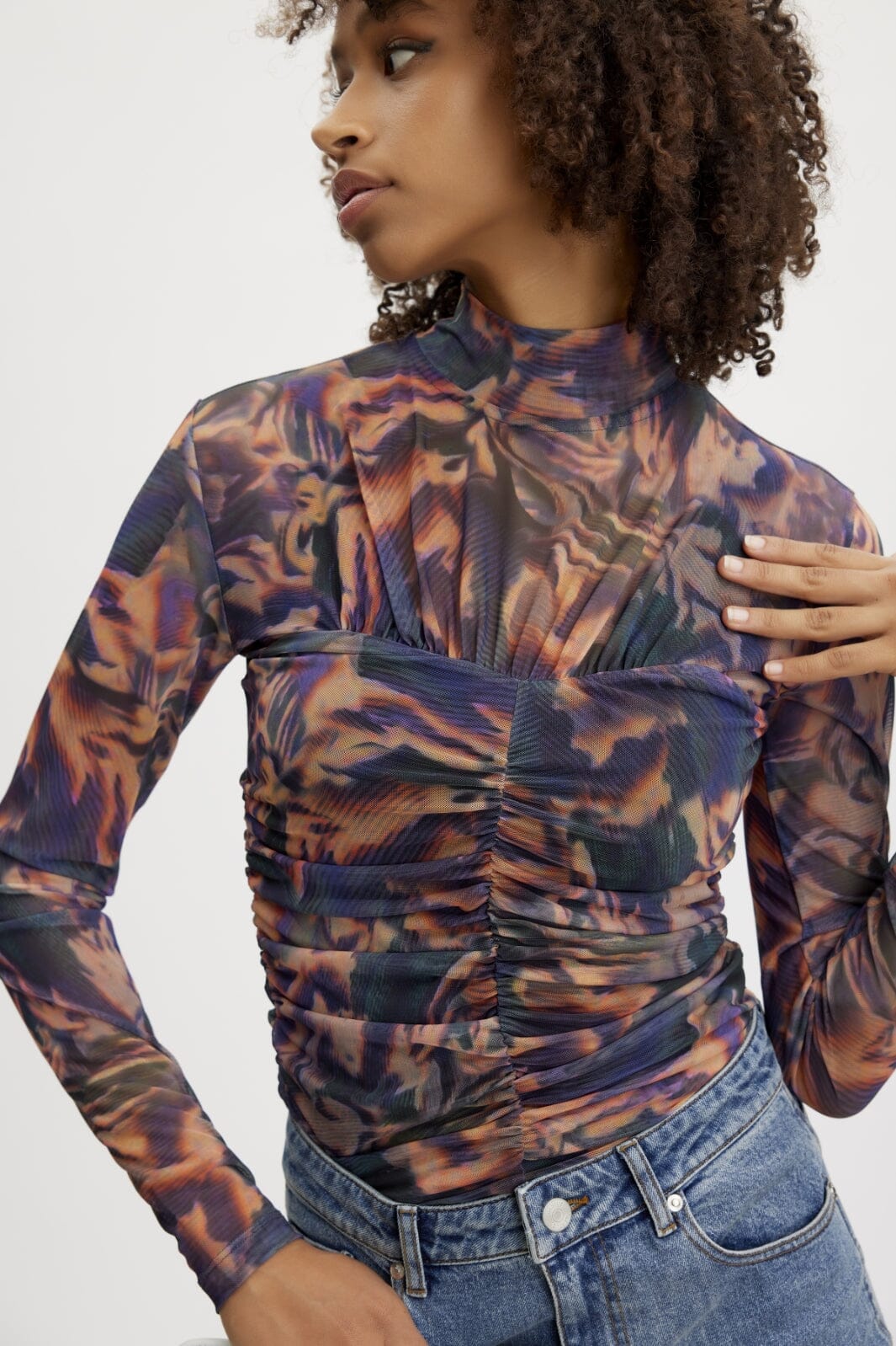 Gestuz - EwaGZ P blouse - Orange Flame Bluser 