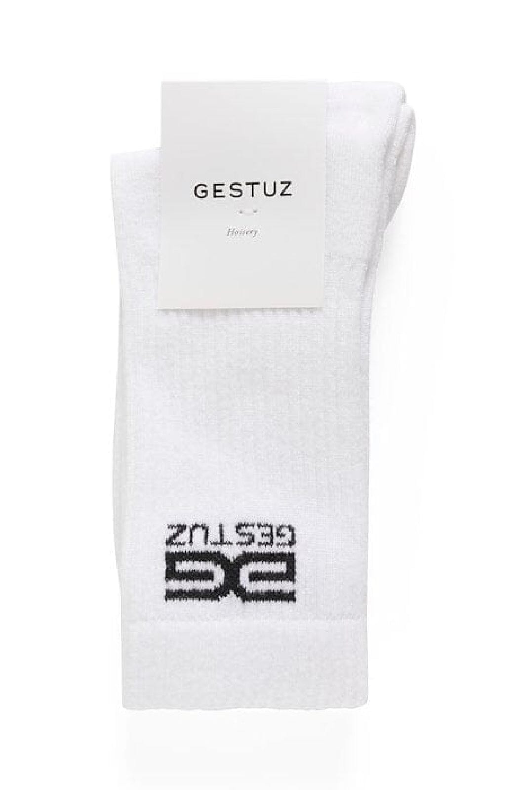 Gestuz - GestuzGZ new logo socks - Bright White Strømper 