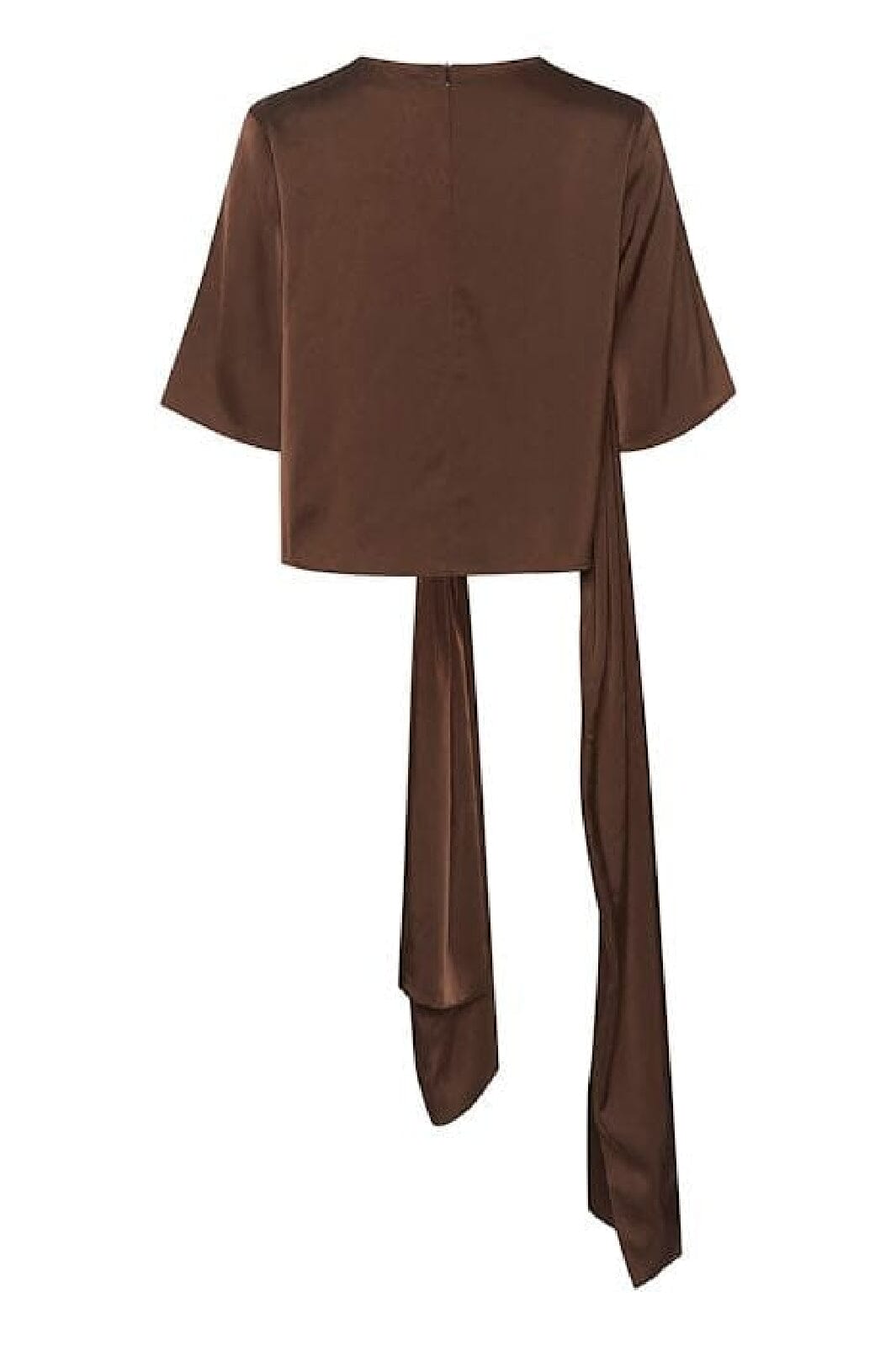 Gestuz - HarperGZ knot blouse - Dark brown Bluser 