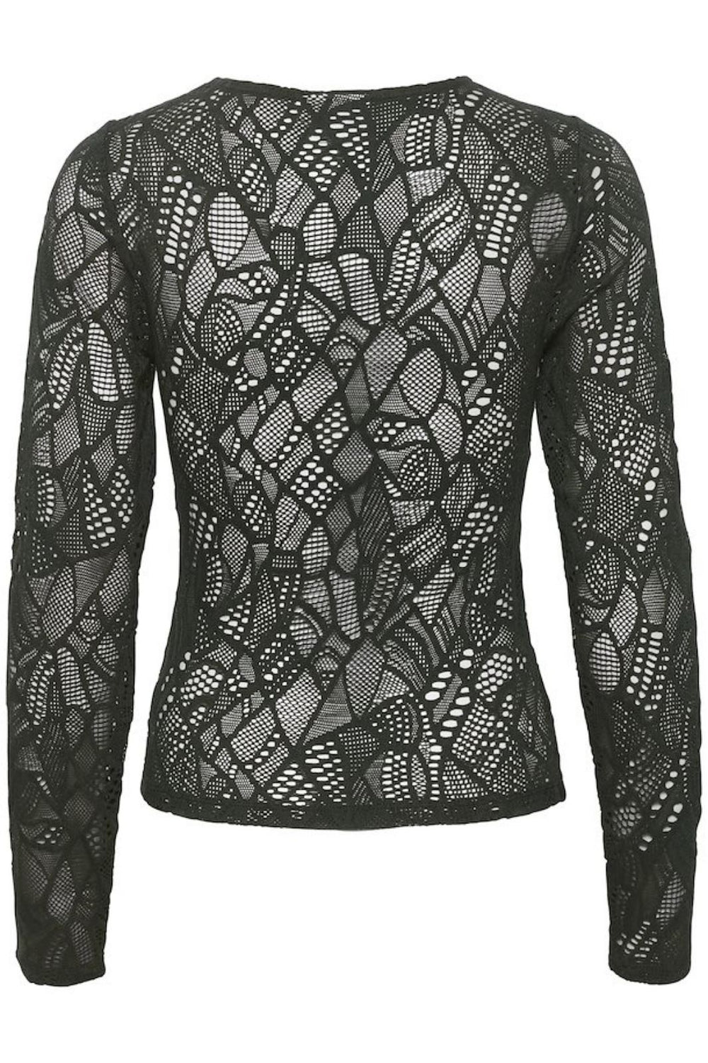 Gestuz - HilmaGZ lace ls blouse - Jet Set Bluser 