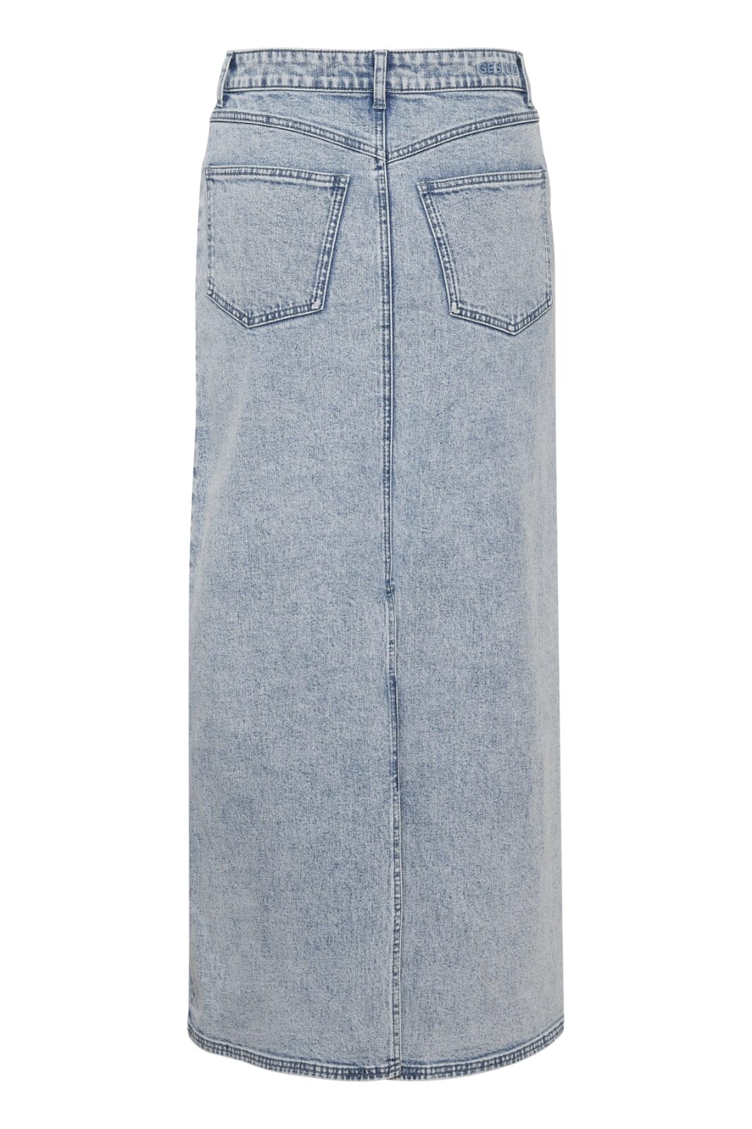 Gestuz - JaniceGZ long skirt - Washed mid blue Nederdele 