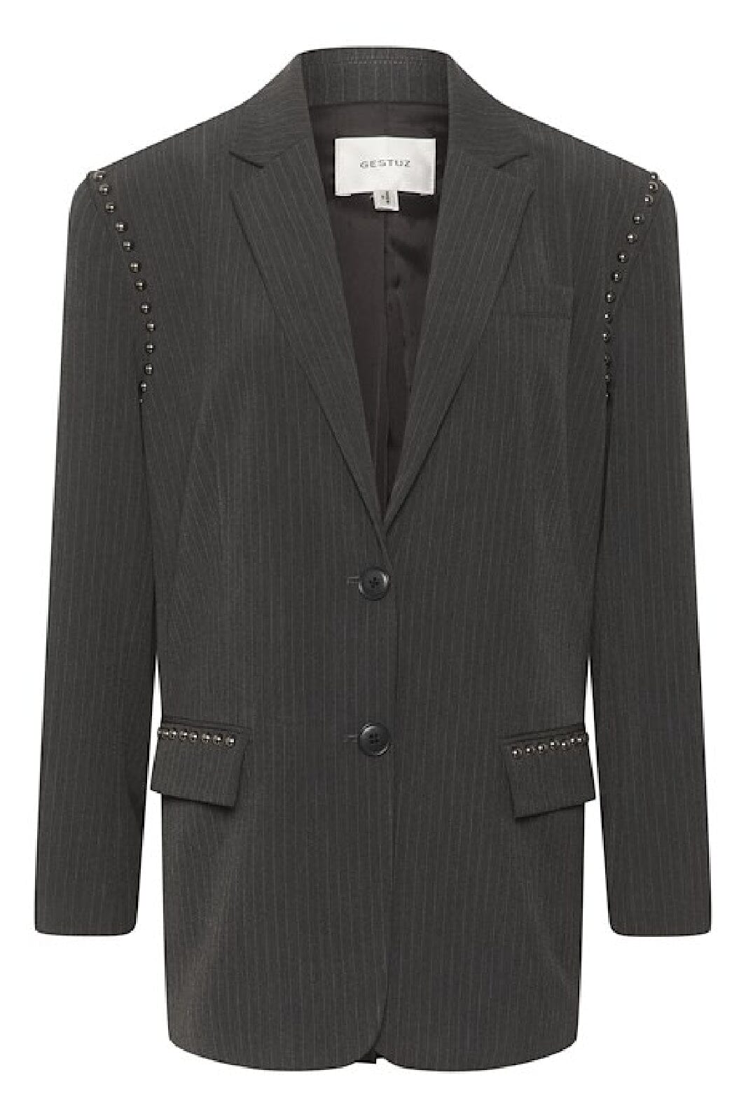Gestuz - PalinaGZ OZ blazer - Dark grey pinstripe Blazere 