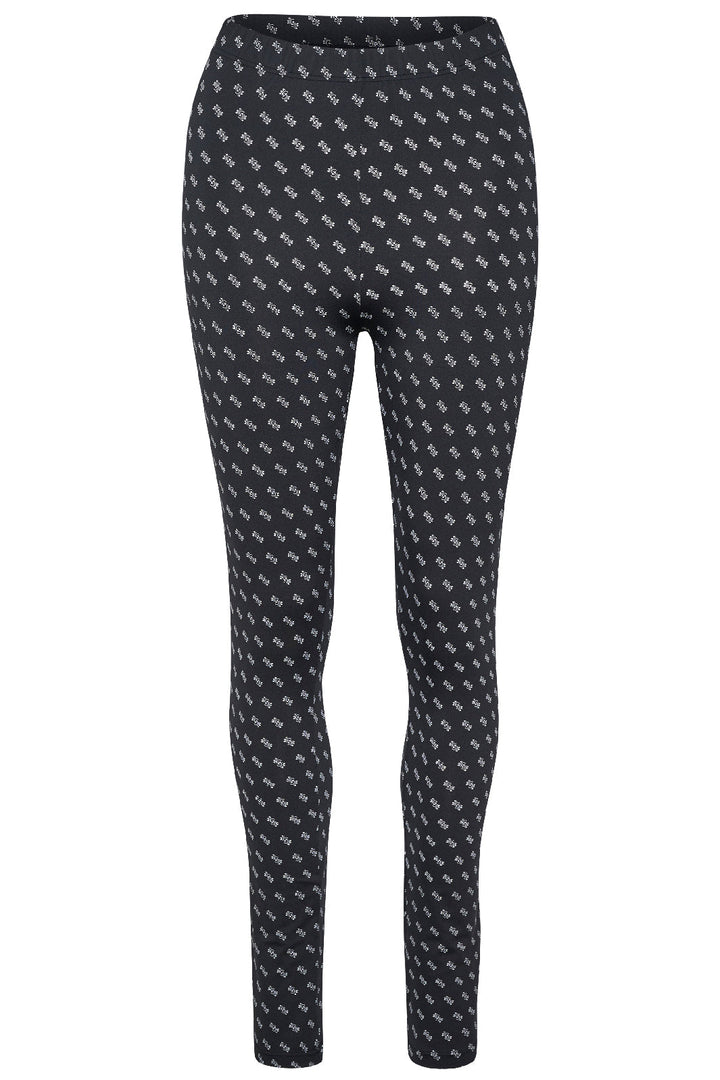 Gestuz - PiloGS Leggings - 102841 Black/White Logo Leggings 