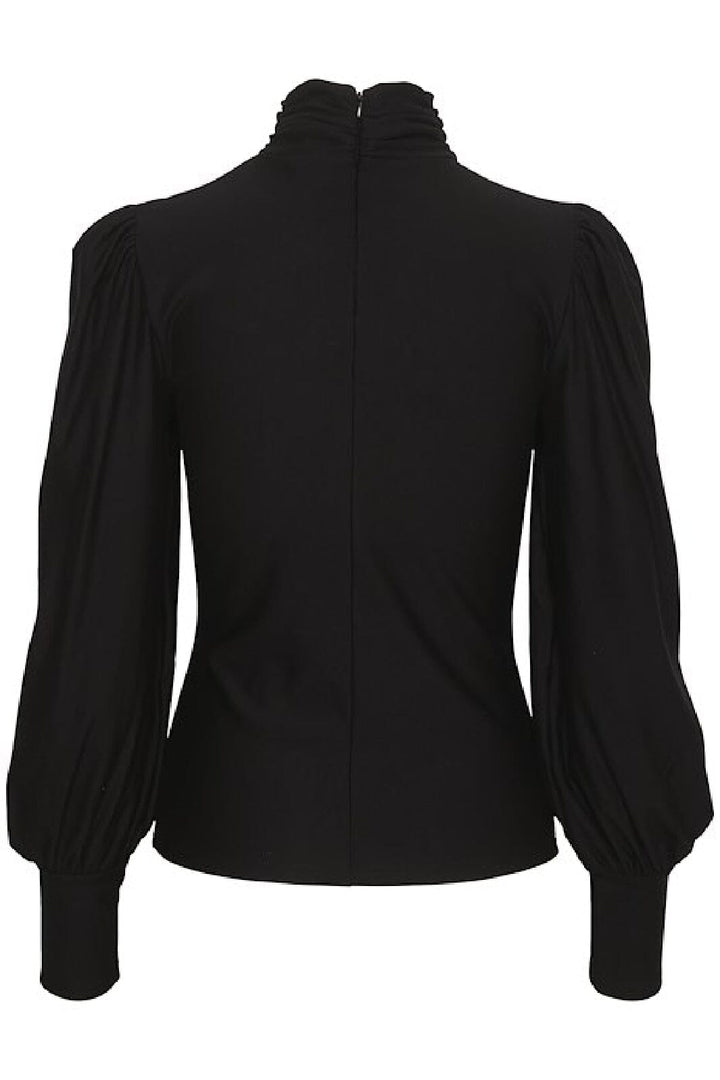 Gestuz - RifaGZ ls cuff blouse - Black Bluser 