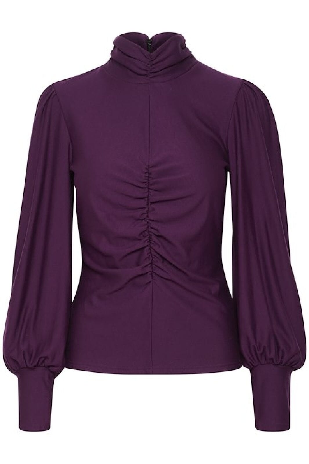 Gestuz - RifaGZ ls cuff blouse - Blackberry Wine Bluser 