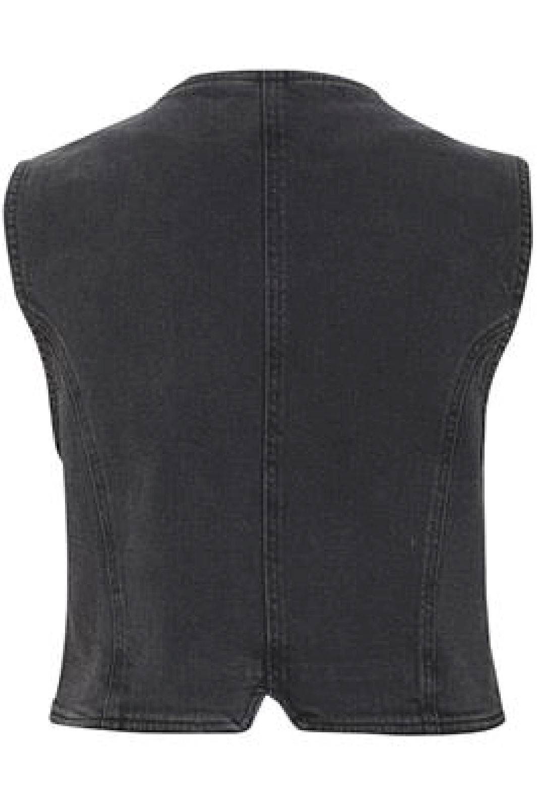 Gestuz - SiwGZ short waistcoat - Washed black Veste 