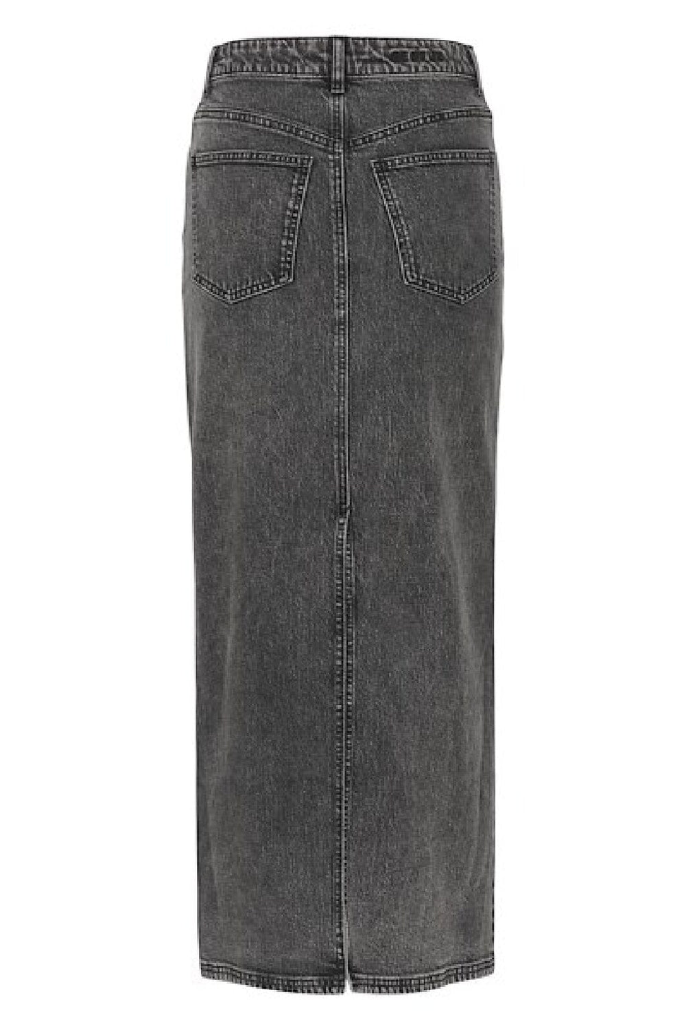 Gestuz - StullyGZ MW long skirt - Grey acid wash Nederdele 