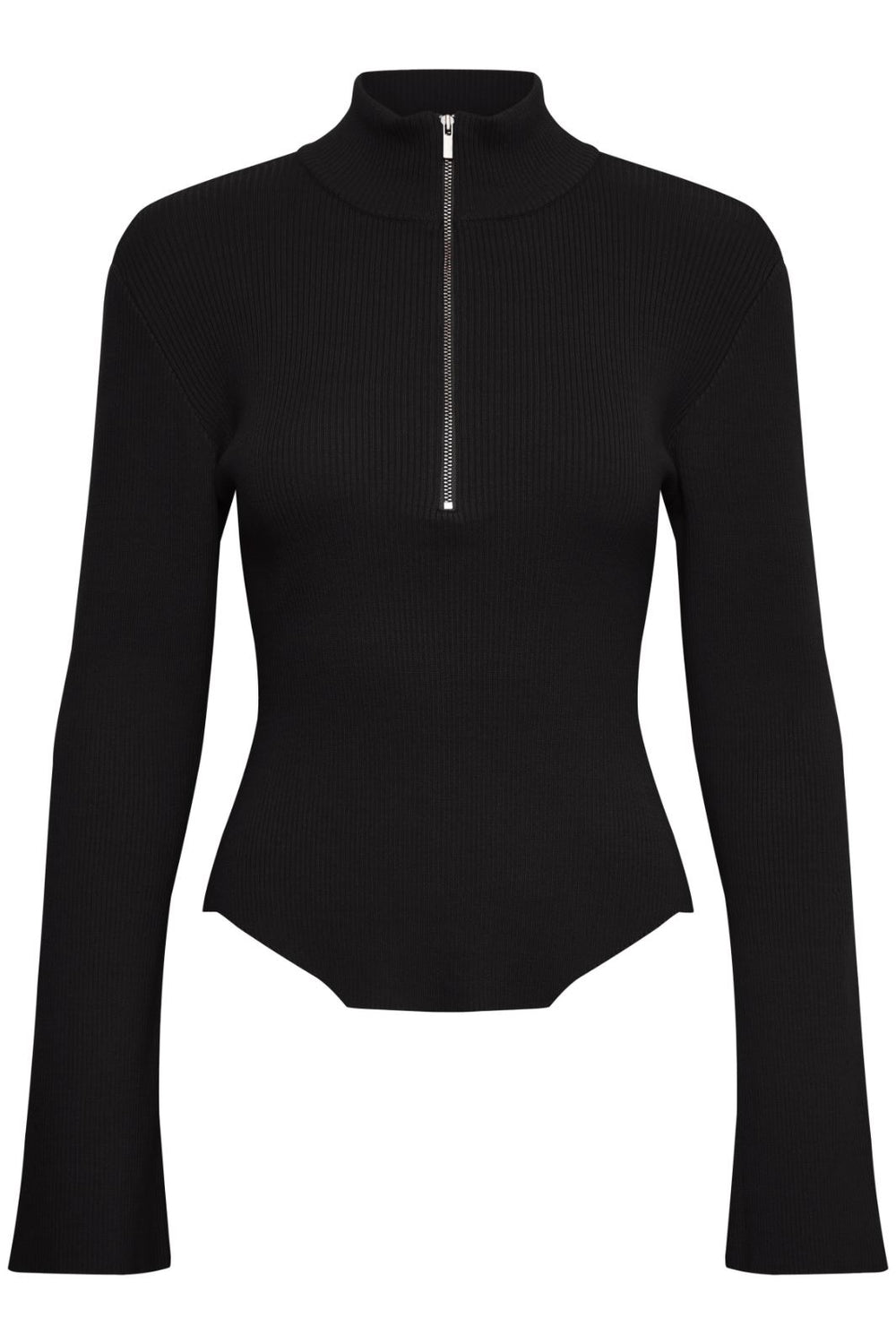 Gestuz - YasmiaGZ zipper pullover - Black Strikbluser 