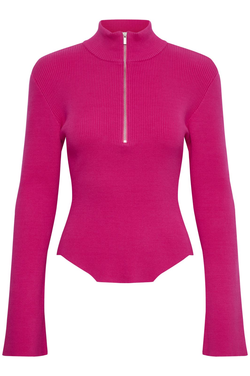 Gestuz - YasmiaGZ zipper pullover - Pink Peacock Strikbluser 