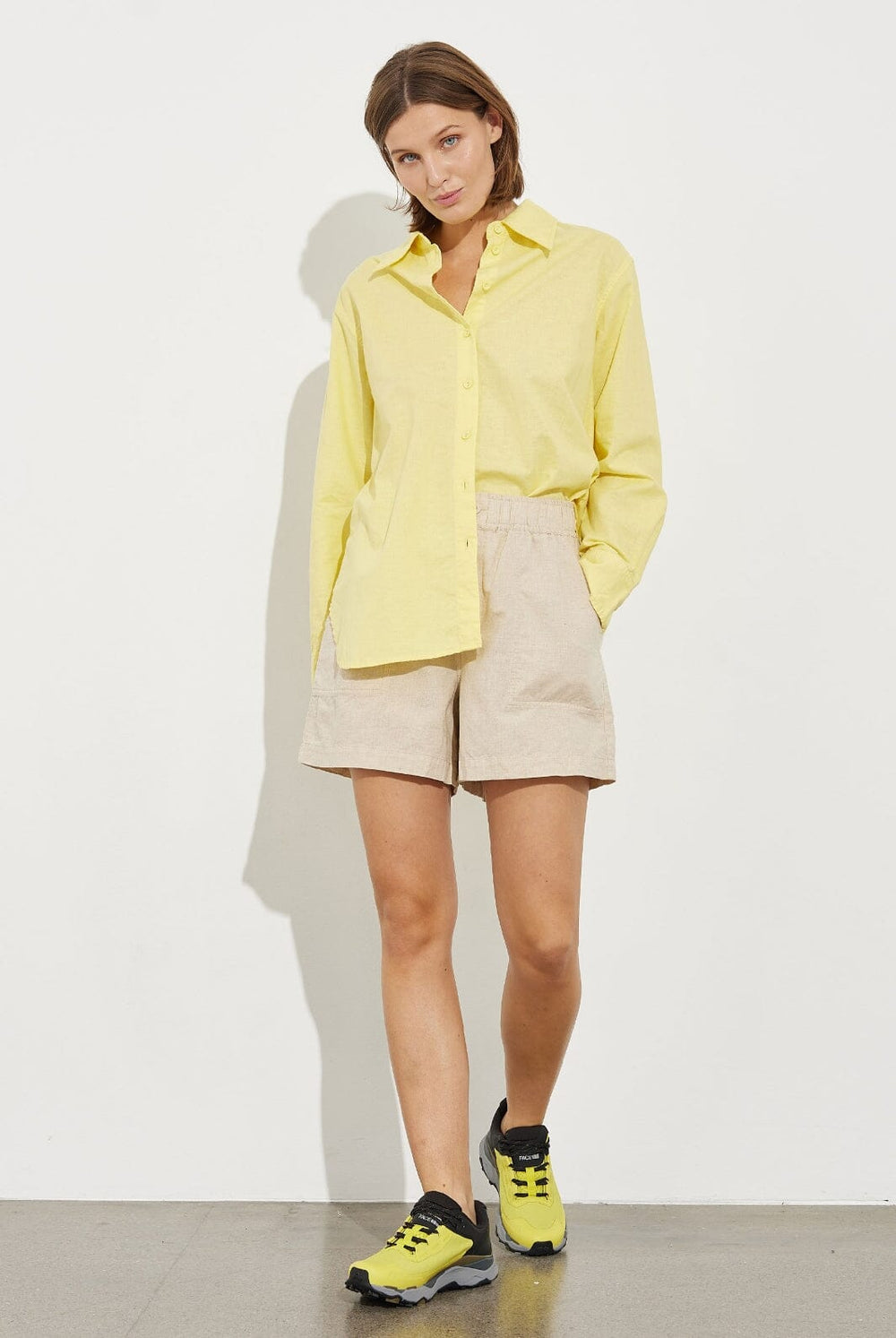 Global Funk - Caressa-G - Natural Linen Shorts 