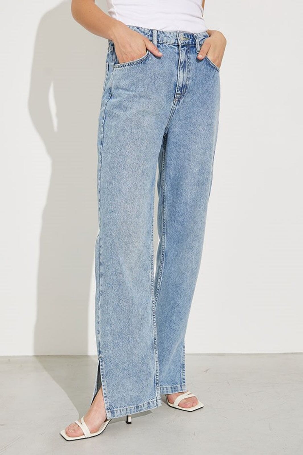 Global Funk - Reecely slit-G - Vintage light blue Bukser 