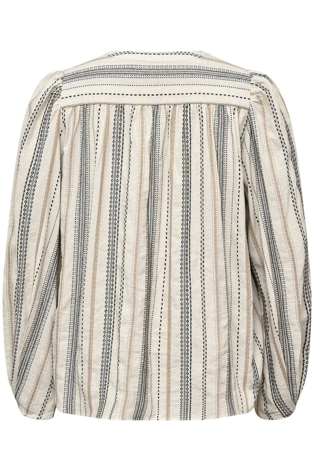 Gossia - GabiGO Blouse - White - Sand -Black Bluser 