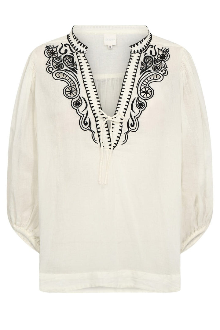 Gossia - NouraGO Blouse - cream - Black Skjorter 