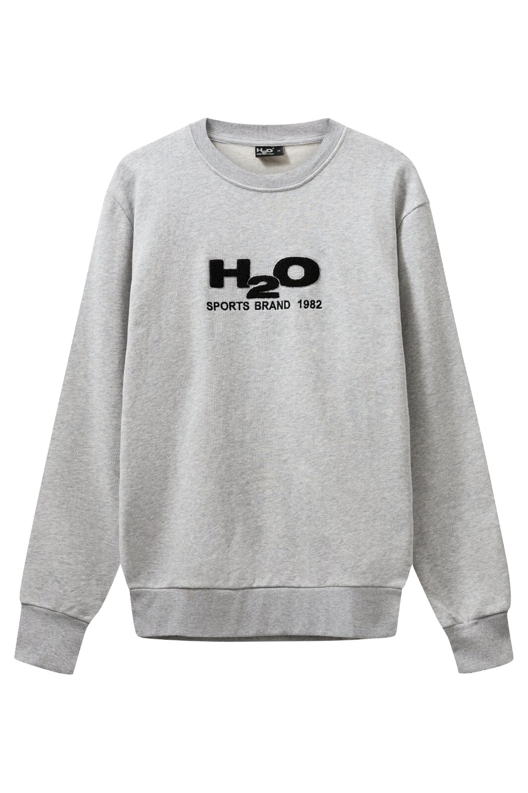H2O - Logo Sweat O'Neck - 7620 Lt. Grey Mel/Black Sweatshirts 
