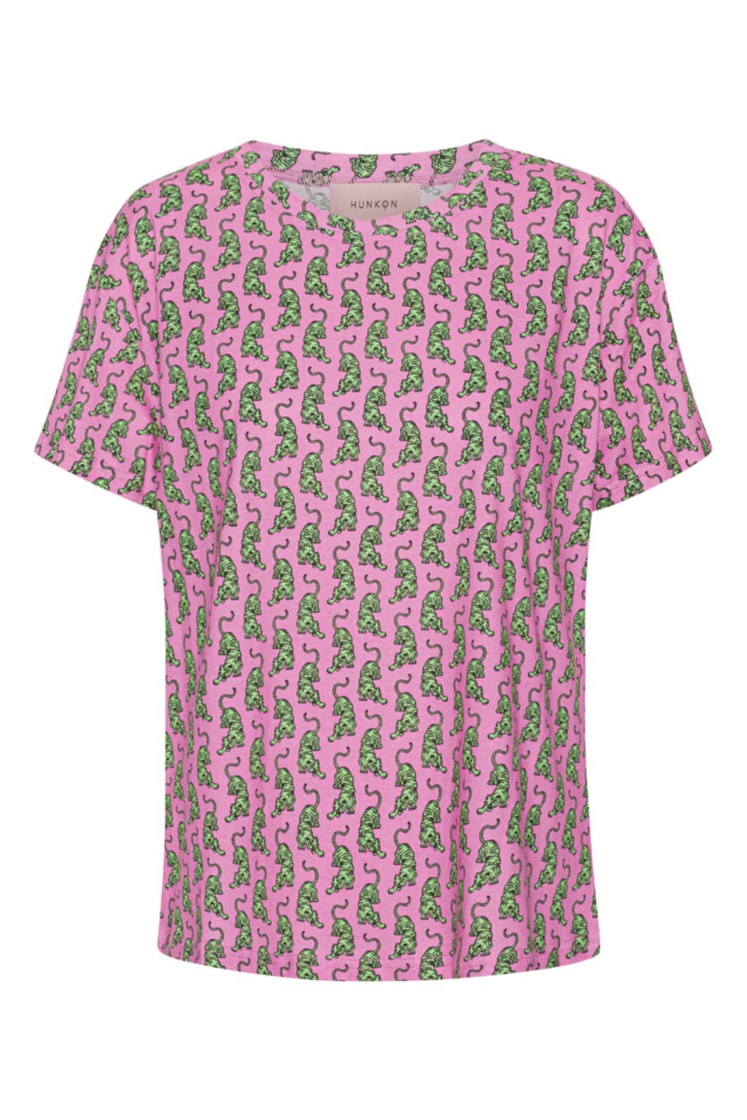 Hunkøn - Sneaking tiger T-shirt - Pink Sneaking Tiger Art Print 