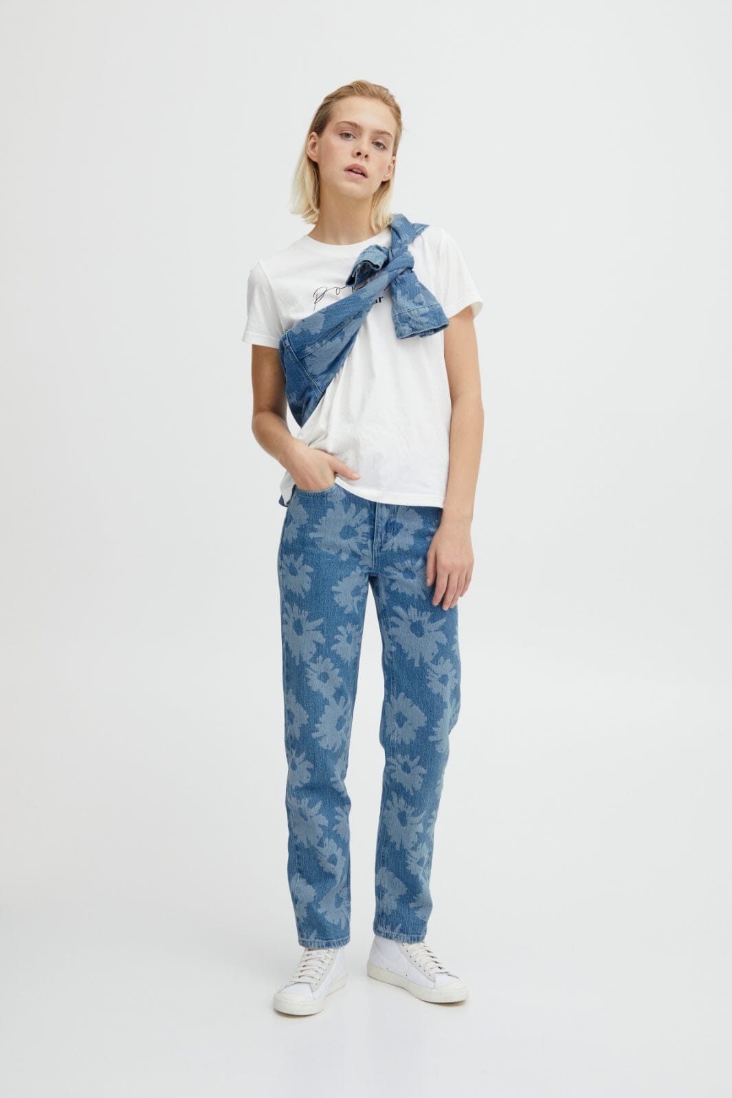 Ichi - Ihbetsie Nti Flower - Light blue Jeans 