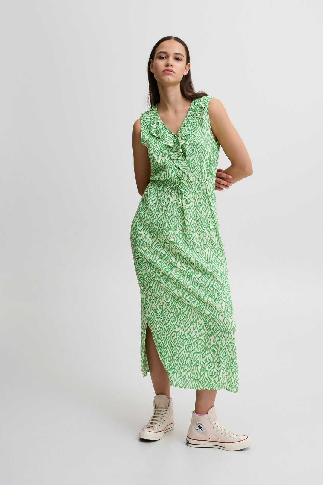 Ichi - Ihmarrakech Aop Dr10 - Greenbriar Ikat Print Kjoler 