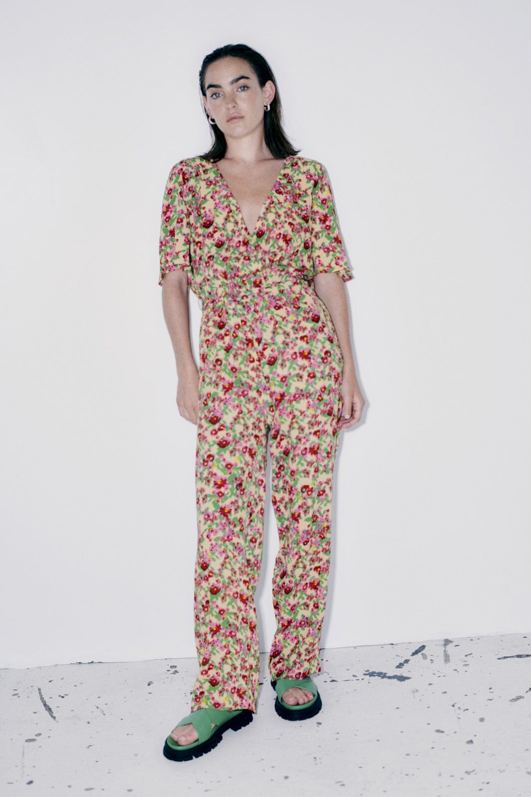 Ichi - Ihmarrakech Aop Js Fl3 - Structured Flower Mix1 Jumpsuits 