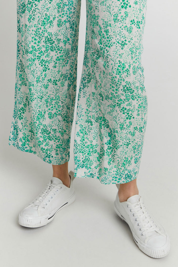 Ichi - Ihmarrakech Aop Pants3 - Holly Green Bukser 