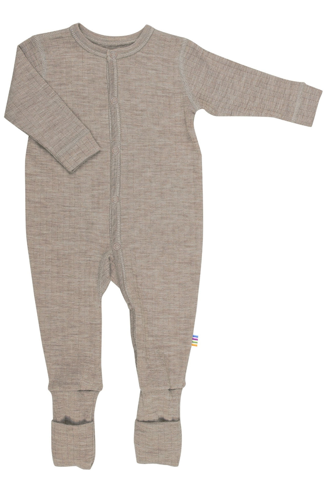 Joha - Nightsuit 2in1 foot Basic - Sesame Melange Natdragter 