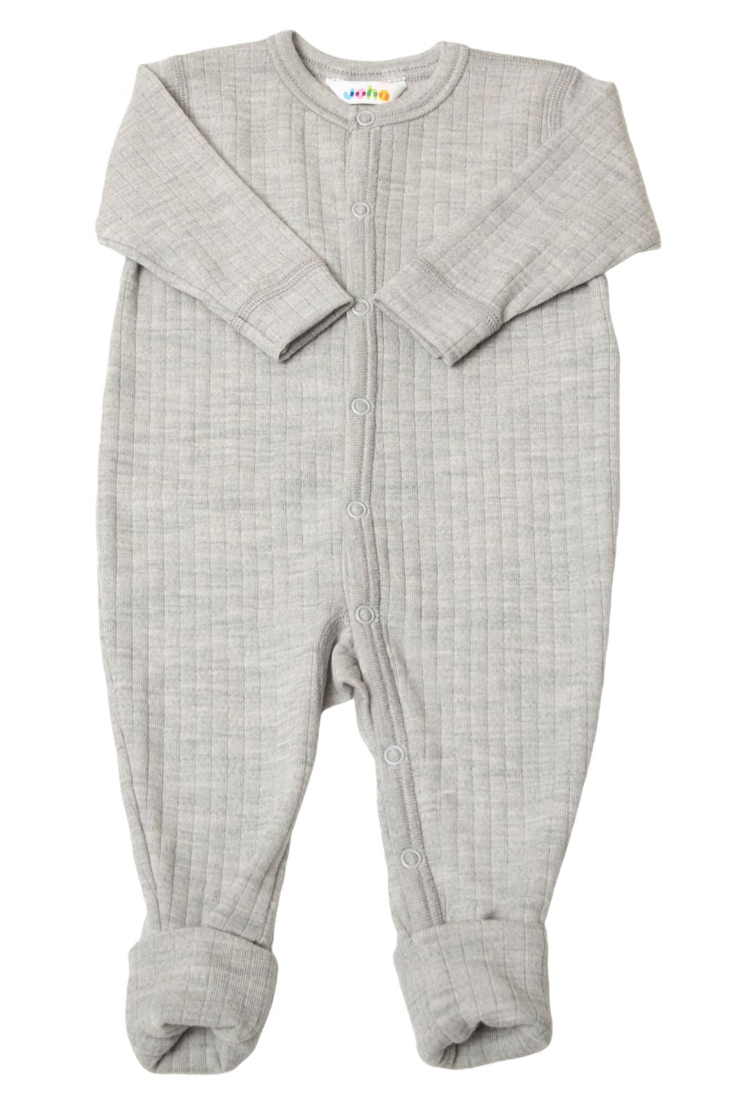 Joha - Nightsuit 2in1 foot - Light Grey Melange Bodysuits 
