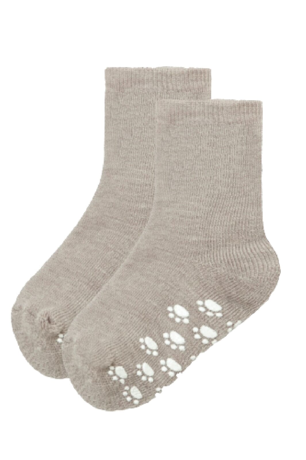 Joha - Wool sock w.anti-slip - Beige Melange Strømper 