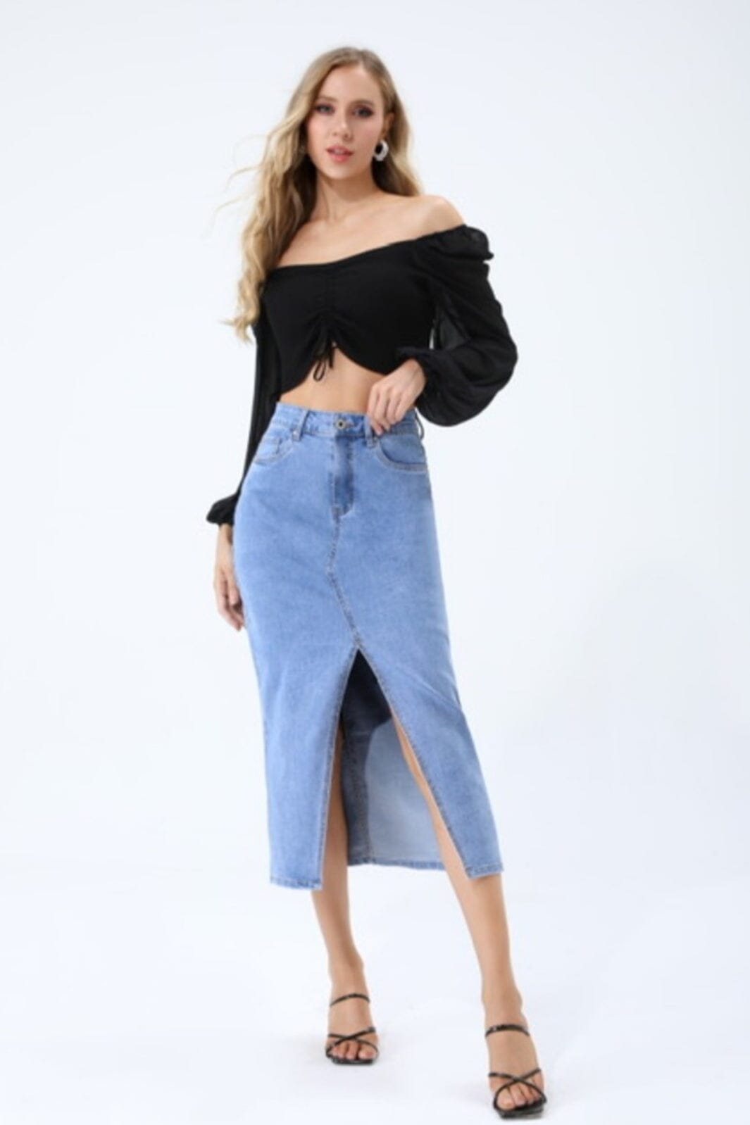 Karina Long Denim Skirt - Jeans Nederdele 