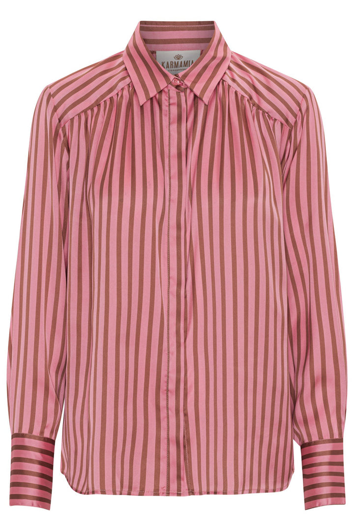 Karmamia - Augusta Shirt - Flamingo Stripe Skjorter 