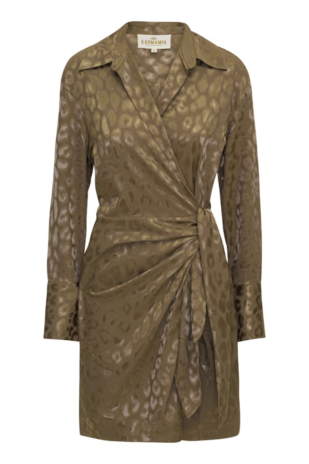 Karmamia - Ivy Wrap Dress - Latte Leo Jacquard Kjoler 